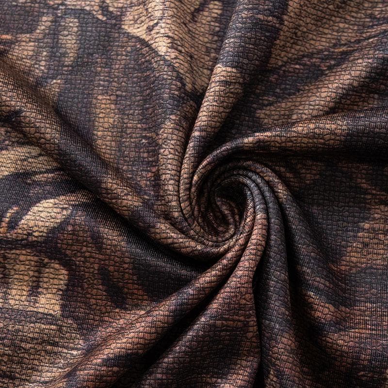 Abstract print hollow out stitch sleeveless cut out midi dress