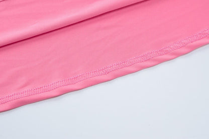 Lace up knotted solid backless tube maxi dress