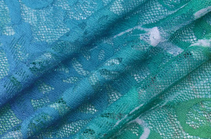 Hollow out butterfly pattern lace tie dye cut out maxi dress