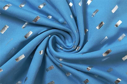 Glitter hollow out backless cami cut out mini dress