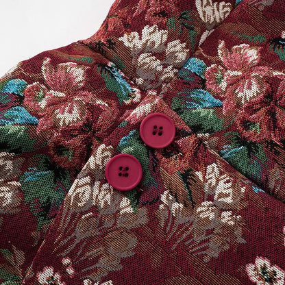 Flower print zip-up button tube mini dress