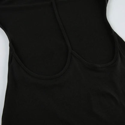 Long sleeve hollow out backless cut out mini dress