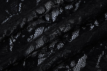 Slit ruffle lace see through solid tube maxi dress