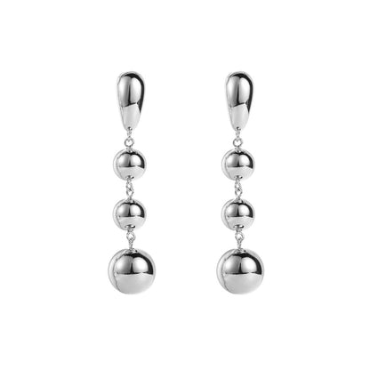 Faux pearl pendant stud earrings