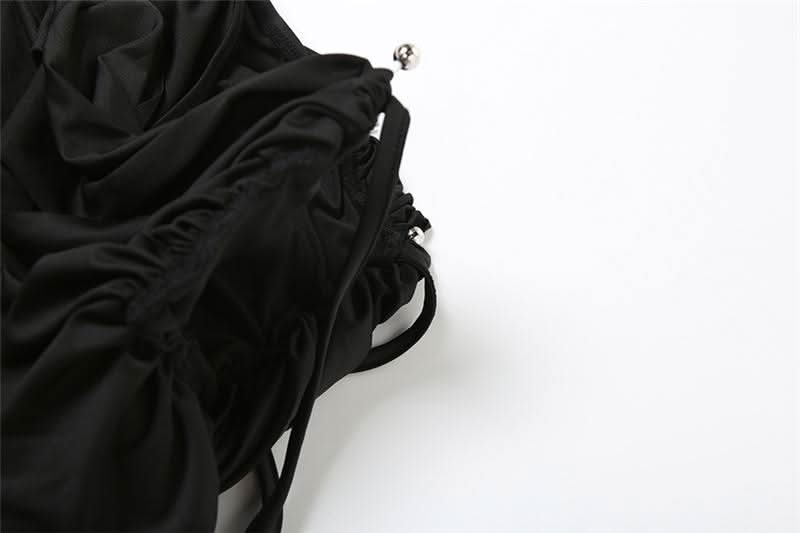 Cap sleeve ruched solid pant set
