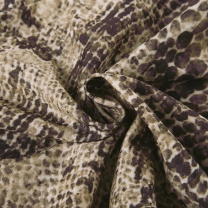 Snakeskin print bowknot cami top