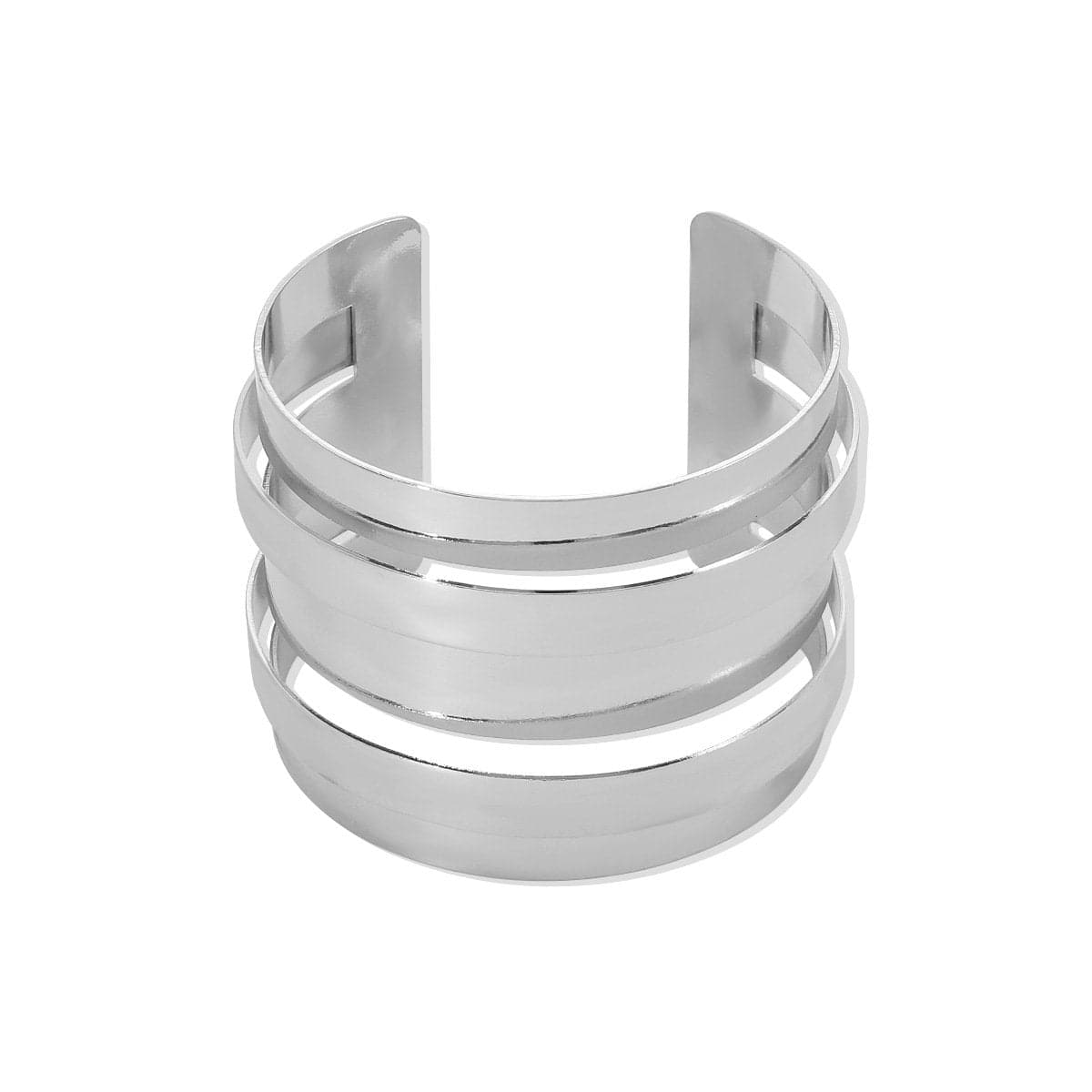 Layered open solid hollow out bracelet