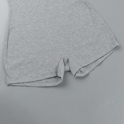 Bowknot lace hem ribbed cami romper