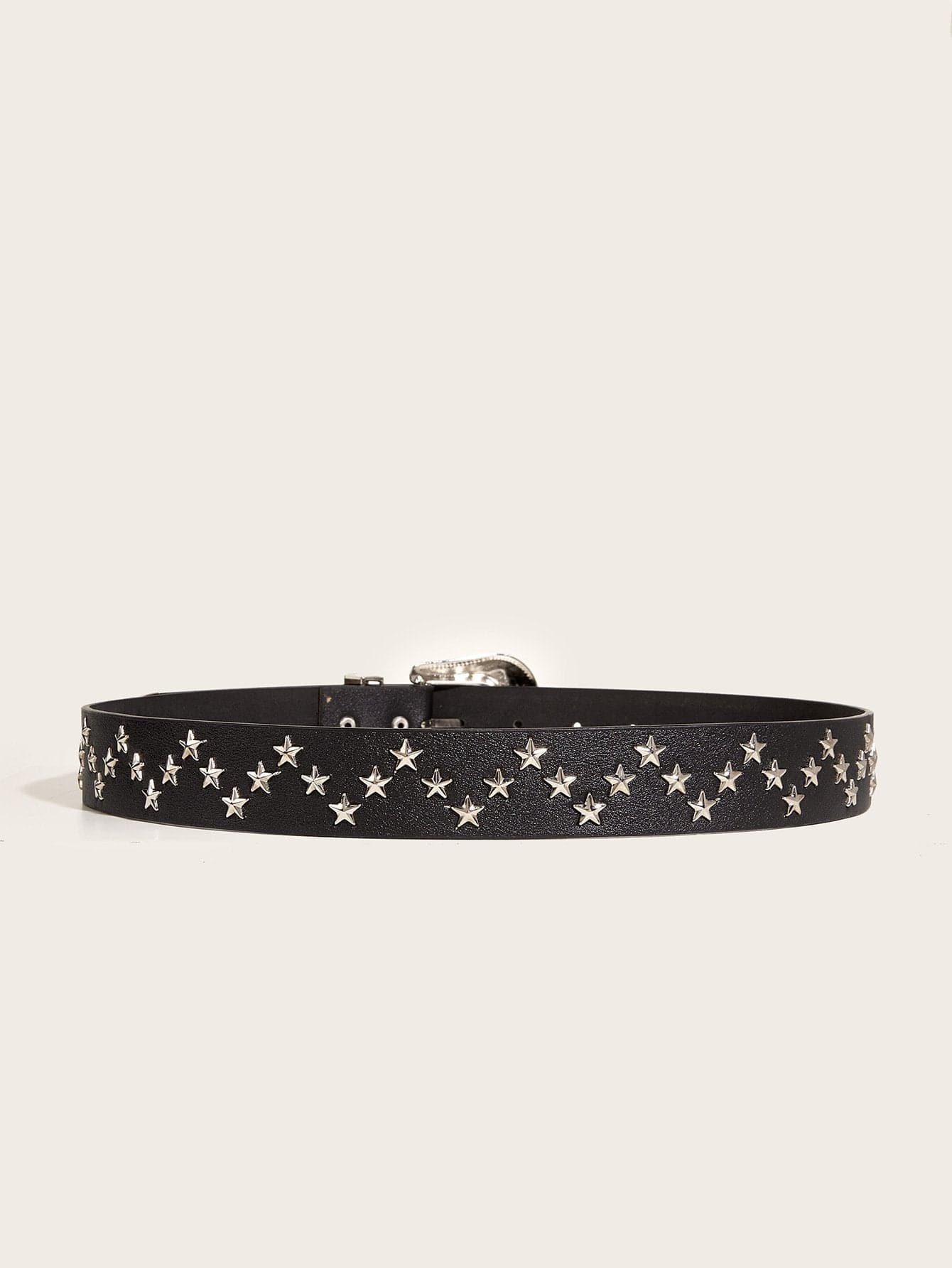 Star PU leather adjustable belt