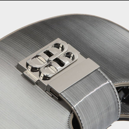 Gradient metal button crossbody purses handbag