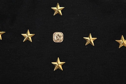 Long sleeve star applique solid 2 piece top