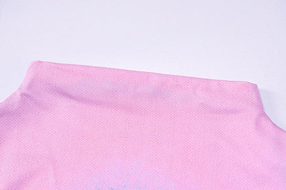 Body print contrast sleeveless high neck mini dress