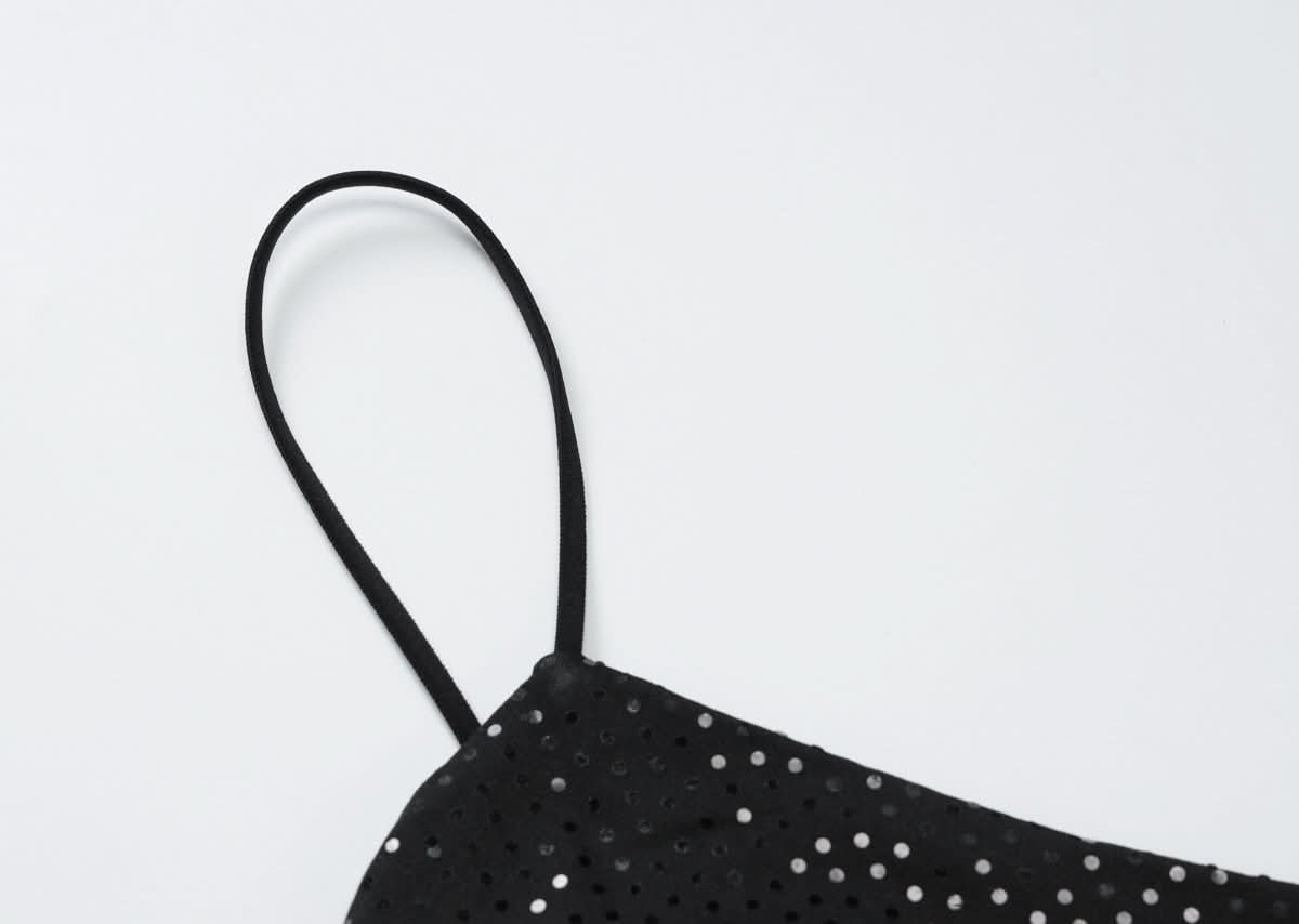 U neck polka dot cami maxi dress