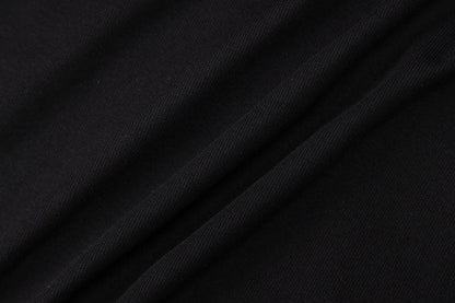 Sleeveless crewneck hollow out beaded contrast crop cut out top