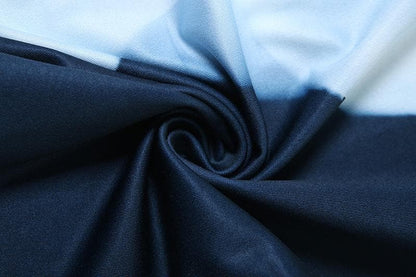 U neck print backless contrast cami maxi dress