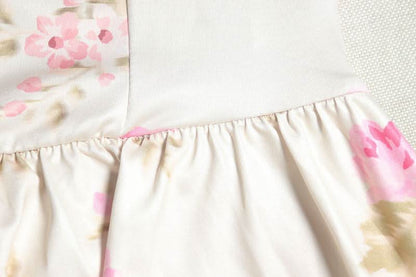 Flower print padded self tie cami mini dress