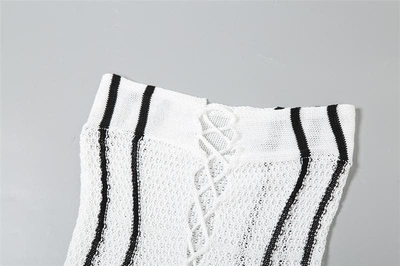 Knitted cross front tube maxi dress