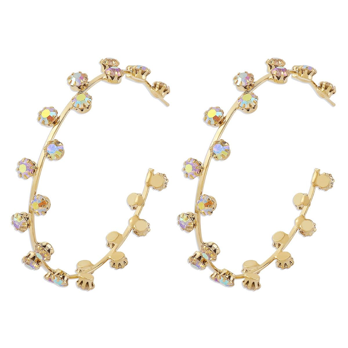 Rhinestone multicolor stud earrings