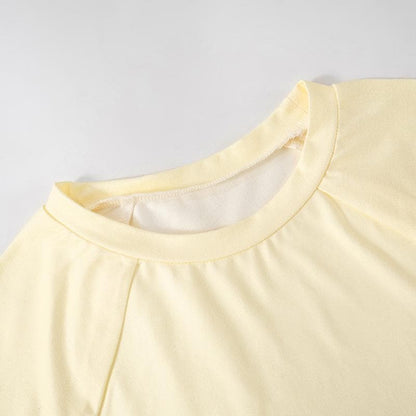 Short sleeve crew neck mice print top