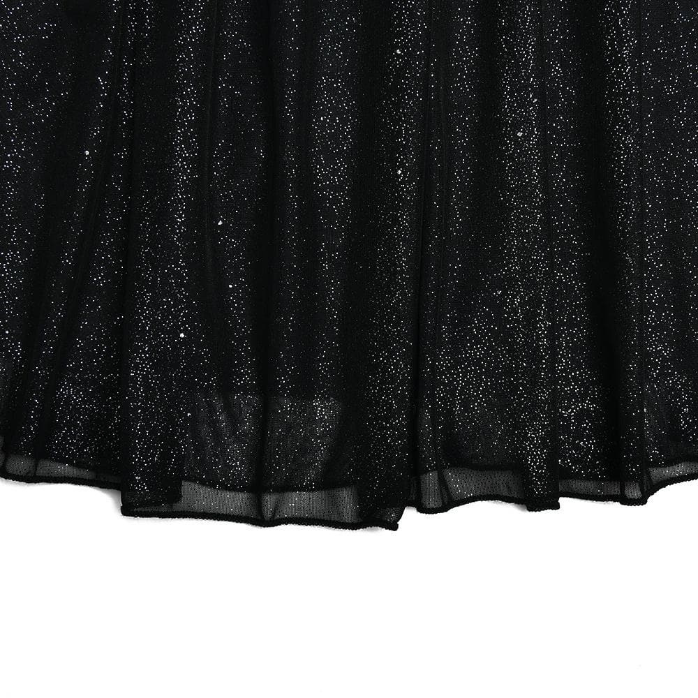 Ruched backless glitter mesh tube mini dress