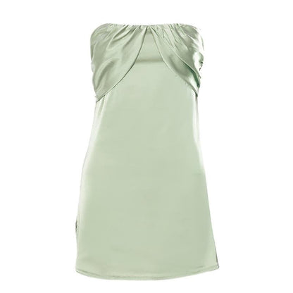 Strapless Tube Ruched Bust Bandeau Bodycon Mini Dress
