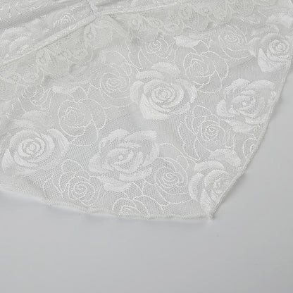 Halter lace ruched solid knotted top