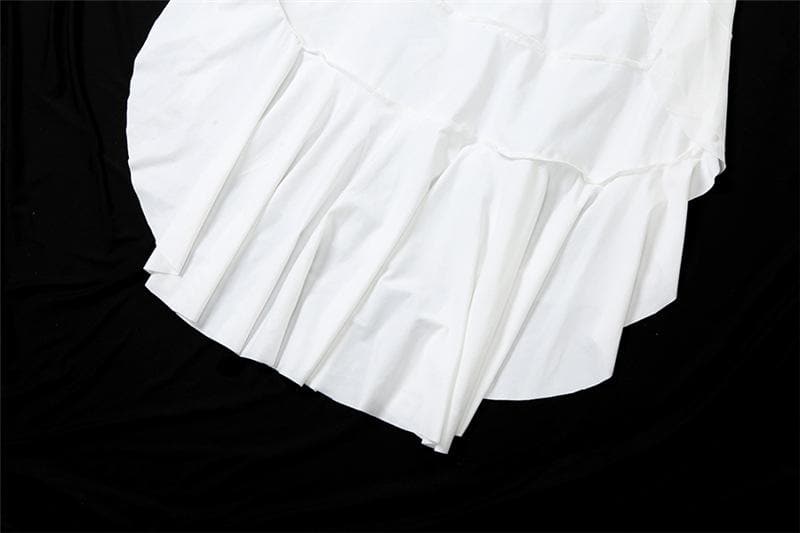 Halter ruffle ruched mesh flower applique maxi dress