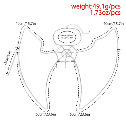 Spider web metal body chain