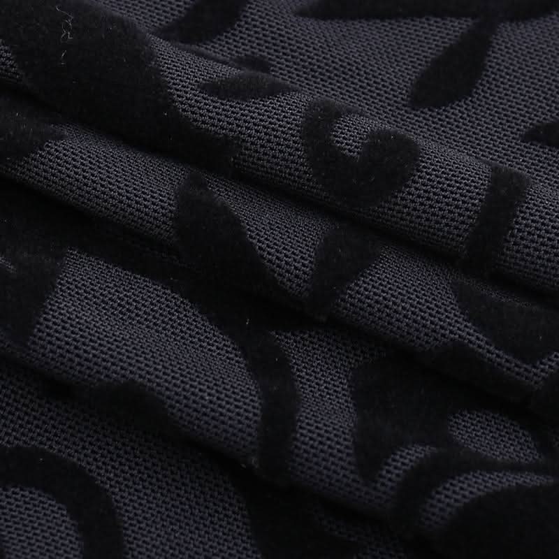 Irregular ruffle ruched print mesh mini skirt