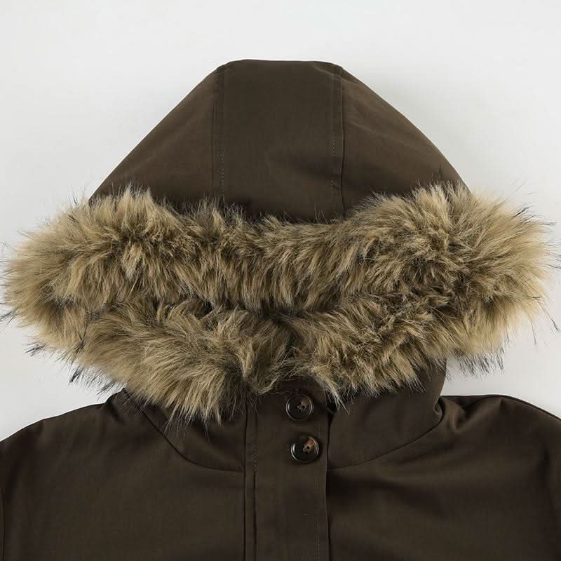 Fluffy hoodie long sleeve leopard print pocket zip-up top