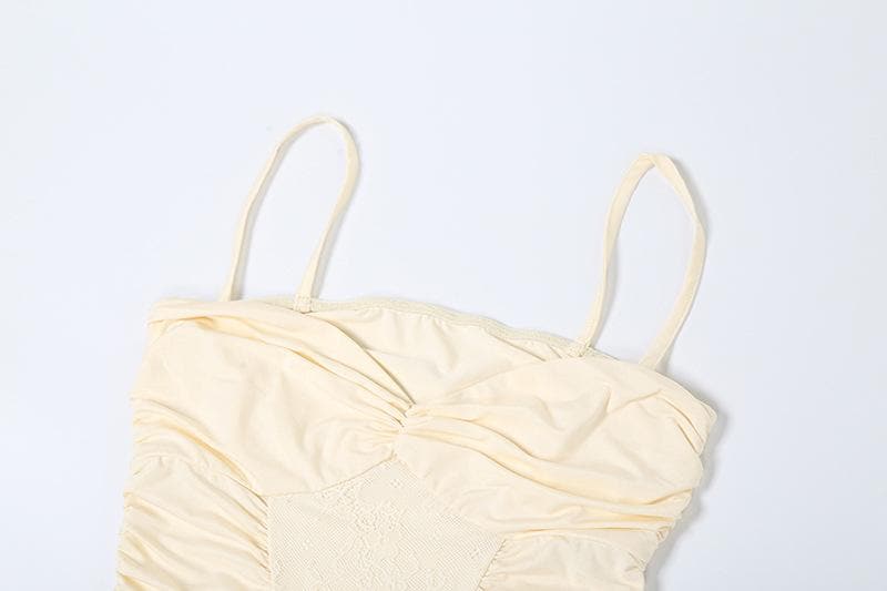 Ruched backless sweetheart neck cami maxi dress-final-sale