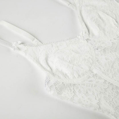 V neck lace bowknot cami top