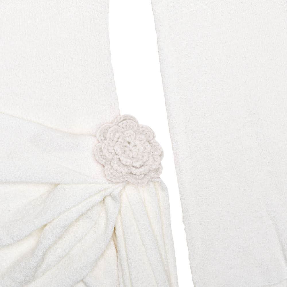 Long sleeve flower applique ruched backless mini dress