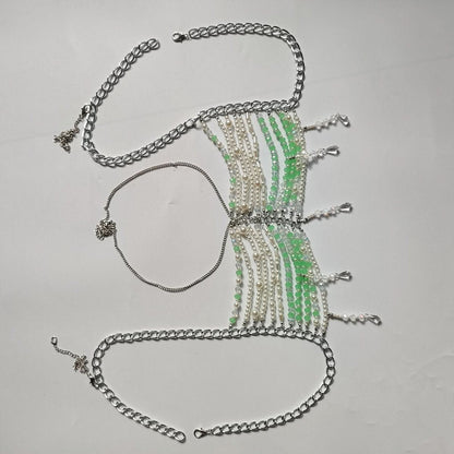 Halter hollow out tassels backless cami cut out top