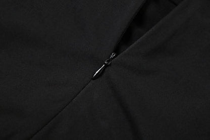 Ruched solid long sleeve zip-up maxi dress-final-sale