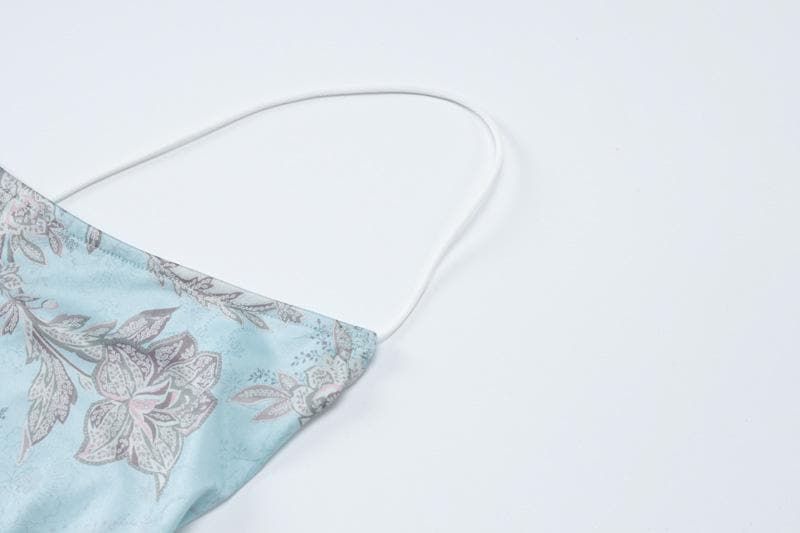 Flower print spaghetti strap cami maxi dress