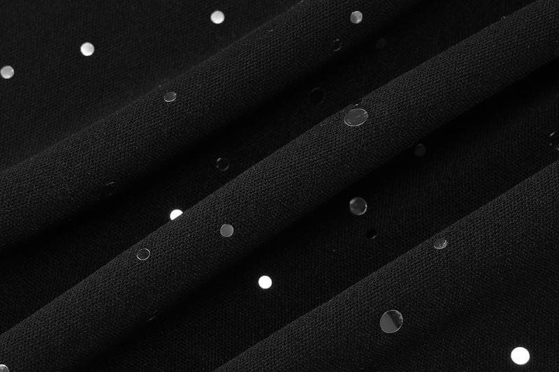 Glitter gloves solid tube mini dress