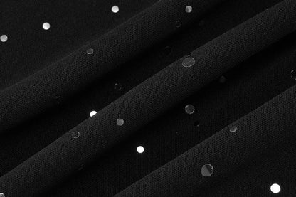 Glitter gloves solid tube mini dress