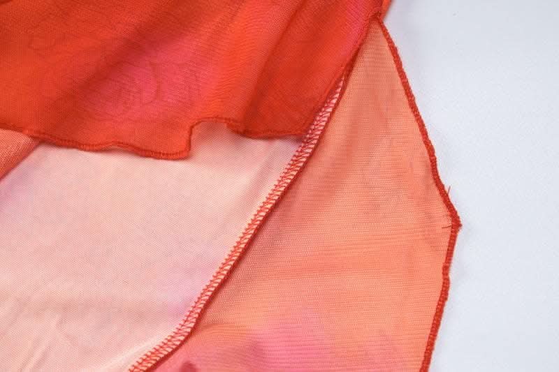 Long sleeve solid mesh slit v neck ruffle hollow out cut out maxi dress-final-sale