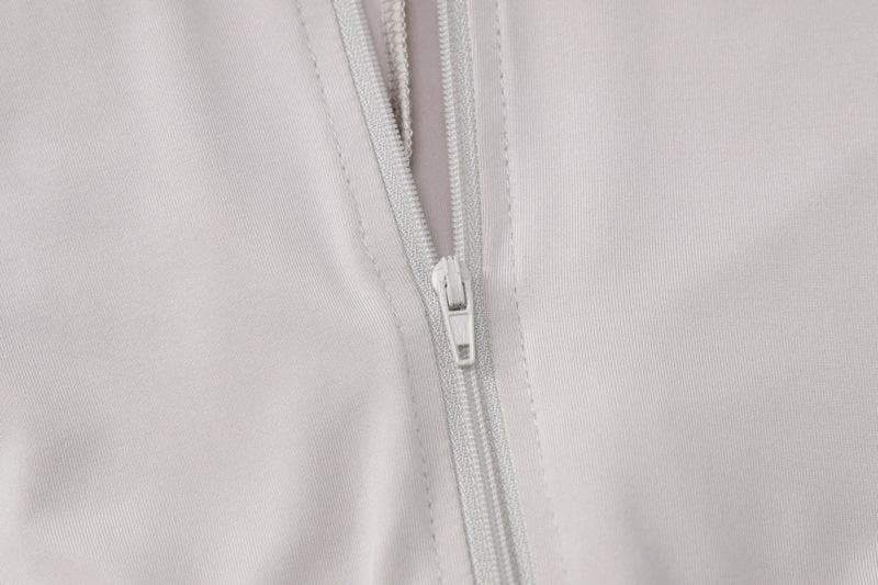 Cap sleeve zip-up high neck solid jumpsuit