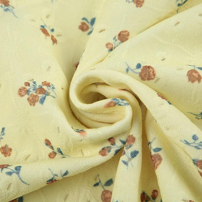 Ruched ruffle print flower applique tube top