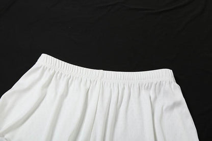Long sleeve textured ruffle button short pant set