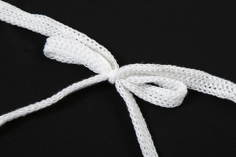 Knitted hollow out see through halter cut out maxi dress