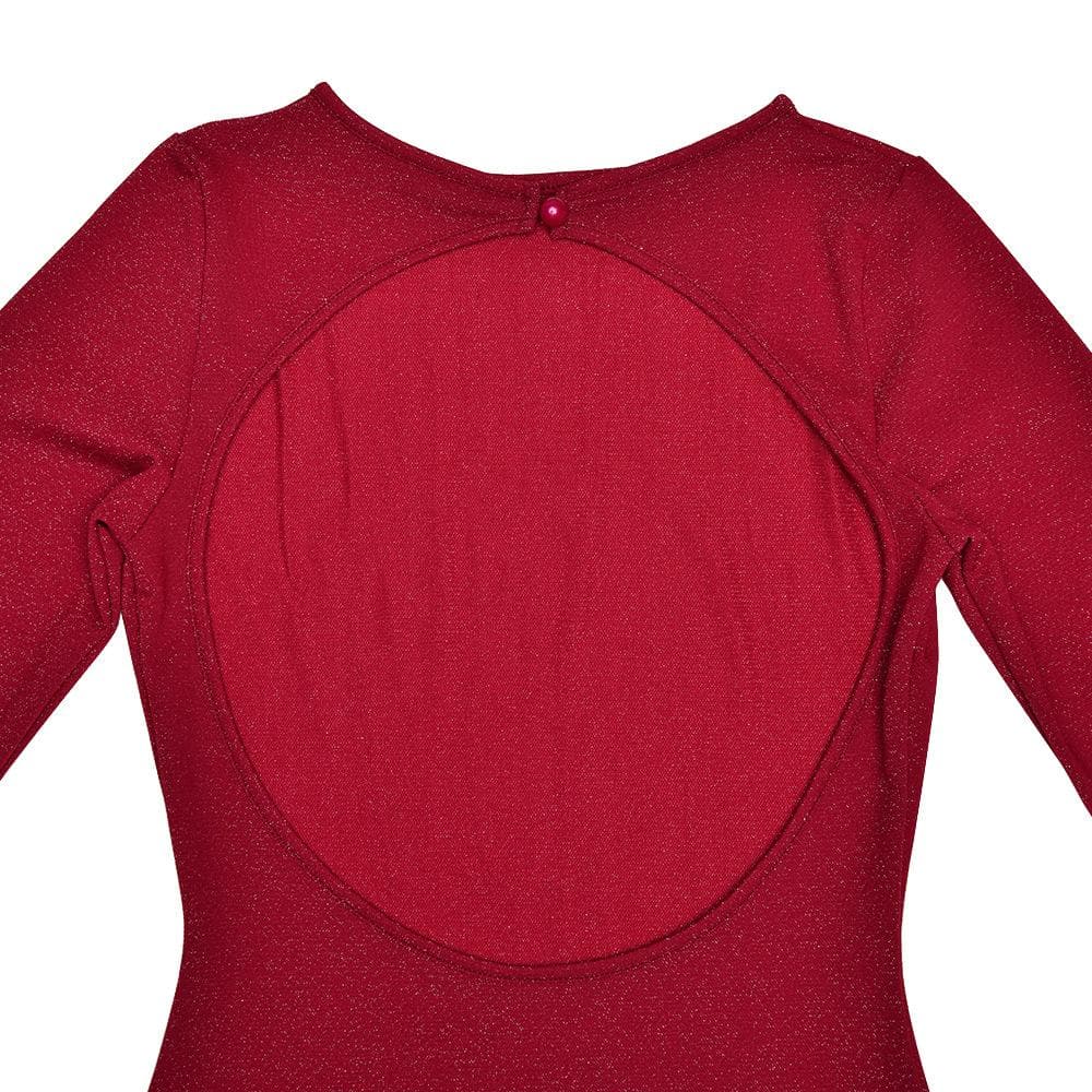 Long sleeve see through glitter irregular ruffle maxi dress