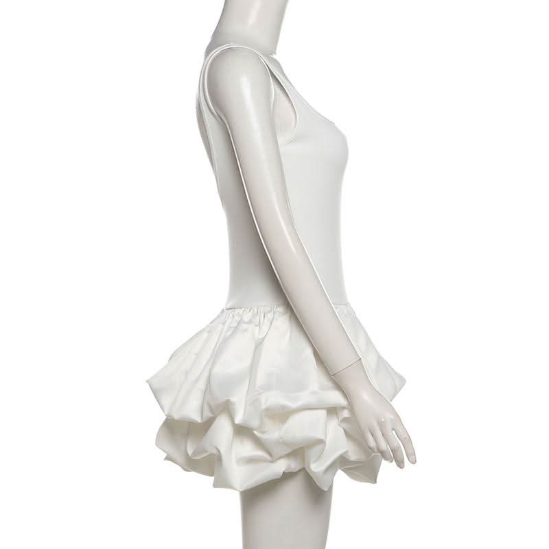 Square neck backless cami mini dress