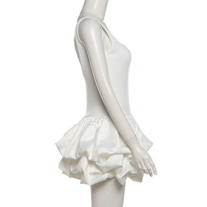 Square neck backless cami mini dress