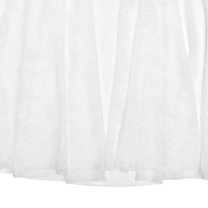 V neck ruched irregular lace spaghetti strap midi dress