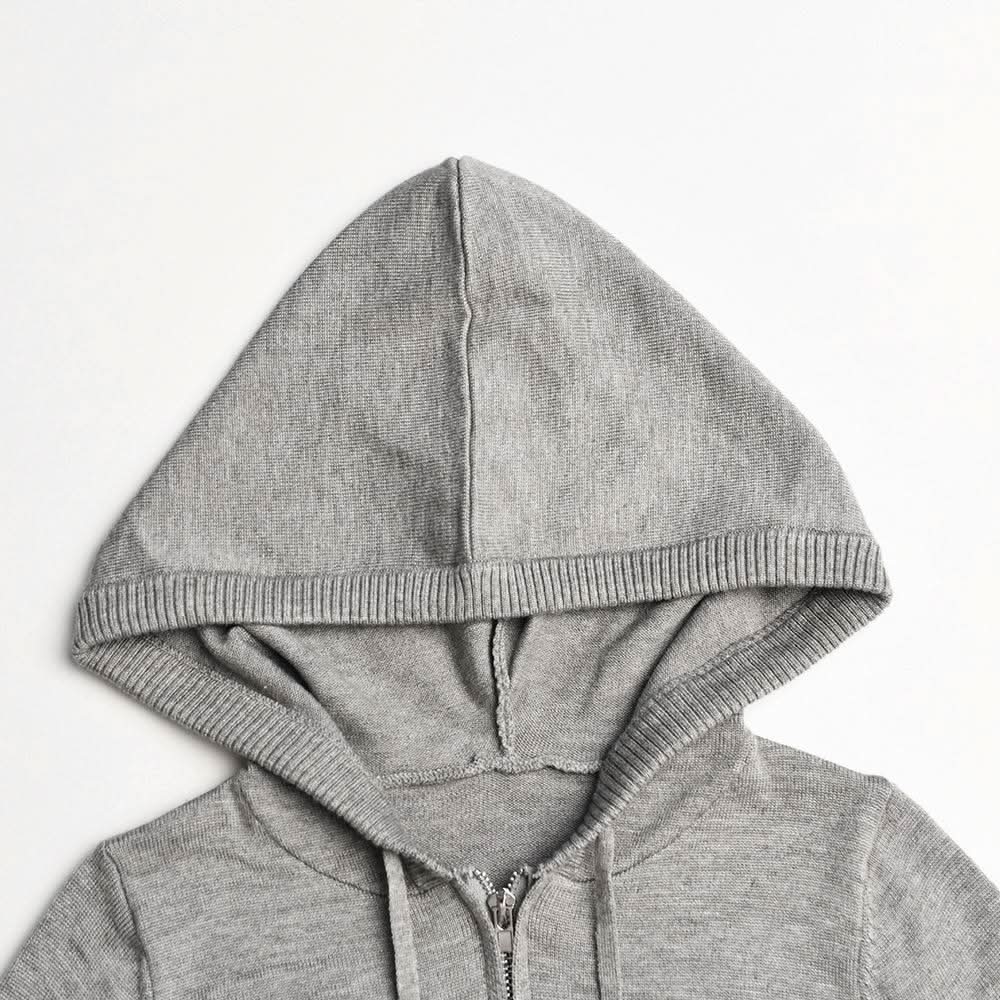 Long sleeve zip-up hoodie drawstring solid pant set