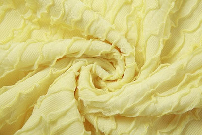 Cross back self tie backless u neck textured solid maxi dress-final-sale