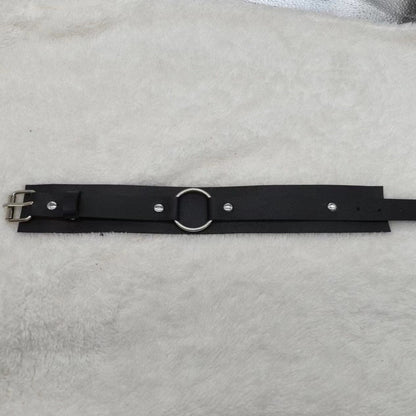 O ring rivet PU leather arm cuff